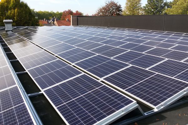 De in 2018 geplaatste zonnepanelen